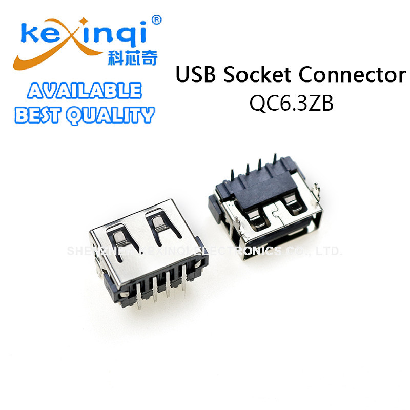 (10pcs) A-type USB Female Socket AF90 Degree Front Insertion Without ...