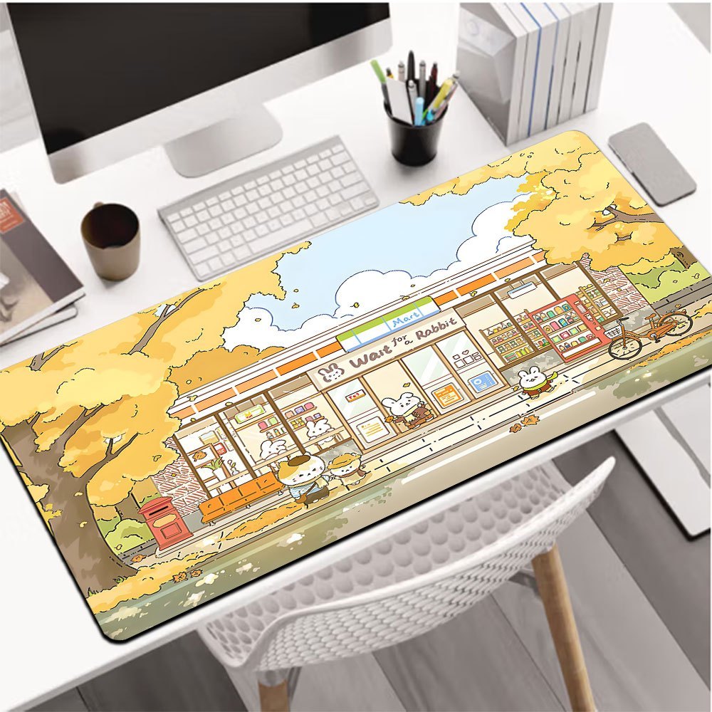 Rabbit Desk Mat Non-Slip Extended Mouse Pad Diatom Mud Table Mat ...