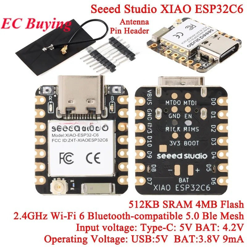 Electronic City Buy 10 Pieces/1 Piece ESP32 Seeed Studio XIAO ESP32C6 2 ...