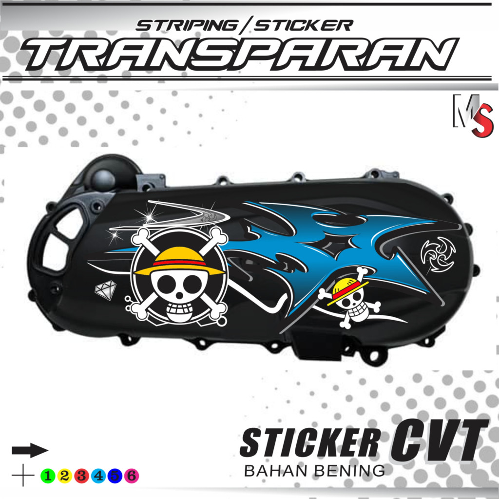 CVT BAK STICKER ALL MOTORCYCLES SIMPLE TRANSPARENT STAR SEA DESIGN ...