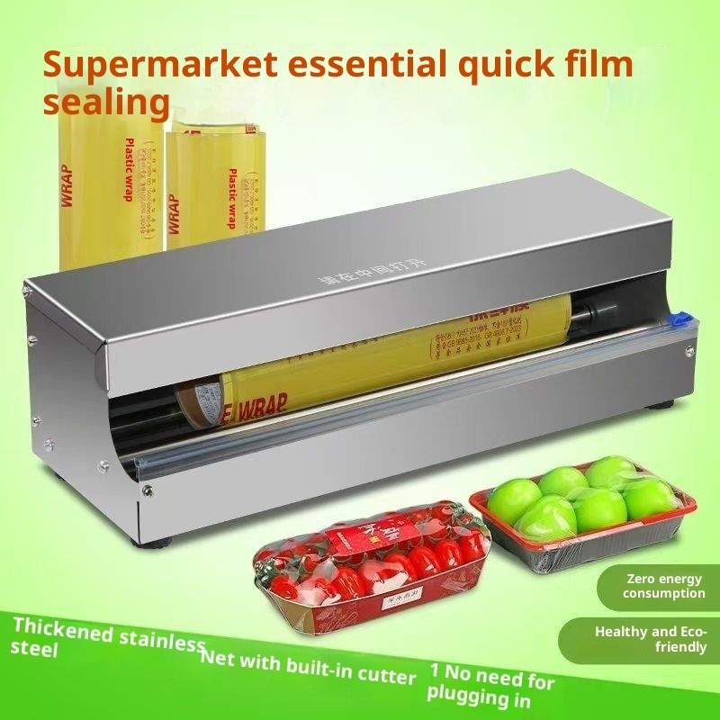 Stainless Cling wrap Cutter Machine for Supermarket/Food Packaging ...