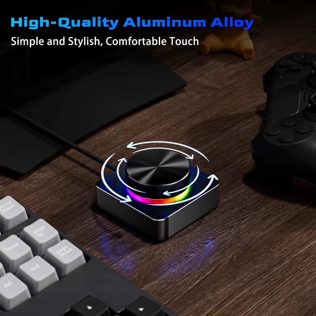 USB Volume Control Knob Adjuster Rotary Control Knob Computer Speaker ...