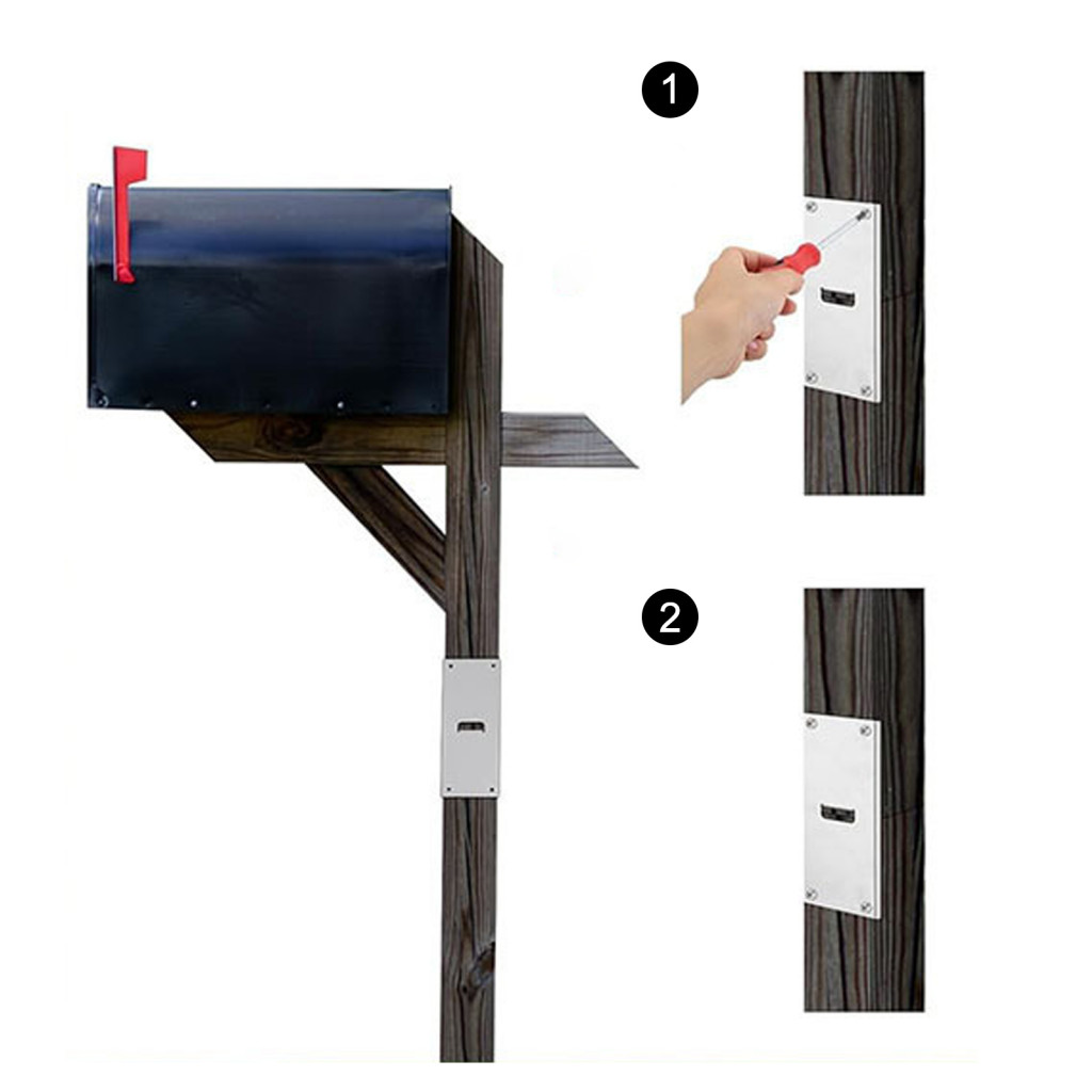 【Ready stock】 2pcs 4x4 Wood Post Extender Bracket, Metal Mailbox Post ...