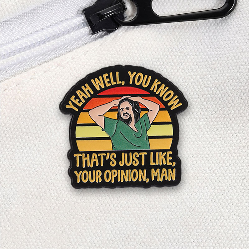 Humorous Culture Enamel Pin Retro Character Graphic Lapel Brooch Badge ...
