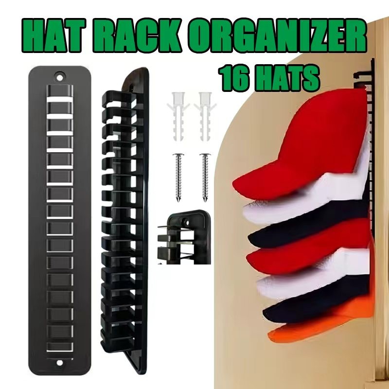 Wall Cap Door Hat Rack Wall Hat Rack Organizer Space Saving Closet Cap ...