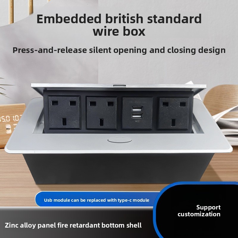 Cross-Border Desktop British Standard Socket Slow-Lifting Pop-Up ...