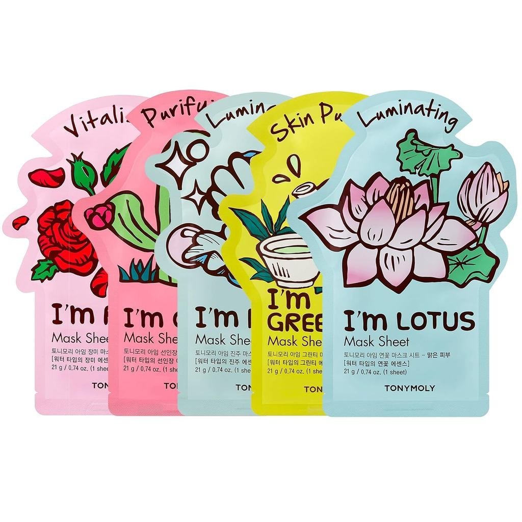 TONYMOLY I'm Real Sheet Mask, Korean Skin Care Face Mask , Hydrating ...