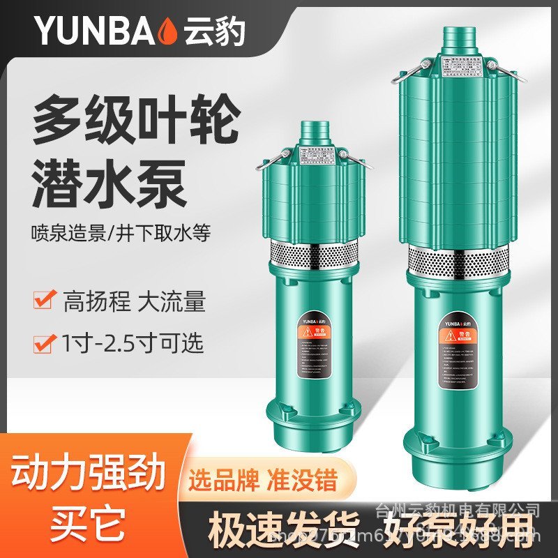 Household Water Pump Multi-stage Submersible Pump220V High Lift125Rice ...
