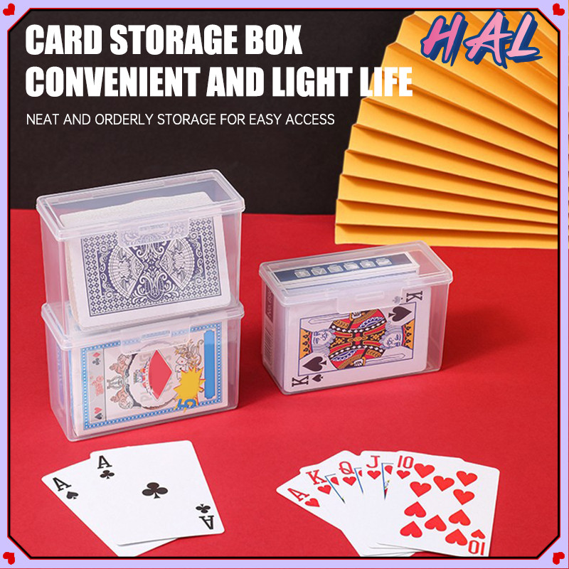 ️HAL ️Poker Card Storage Box ID Card Plastic Storage Box Business Card ...