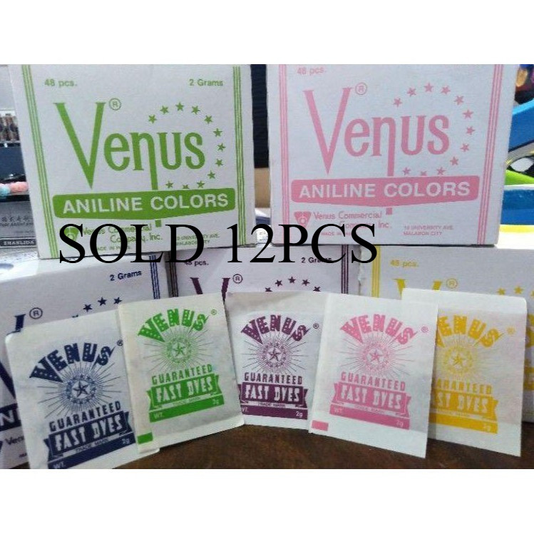 SOLD 12PCS FABRIC JOBUS /JOBOS / DYOBUS FABRIC DYE/CLOTHES DYE , VENUS ...
