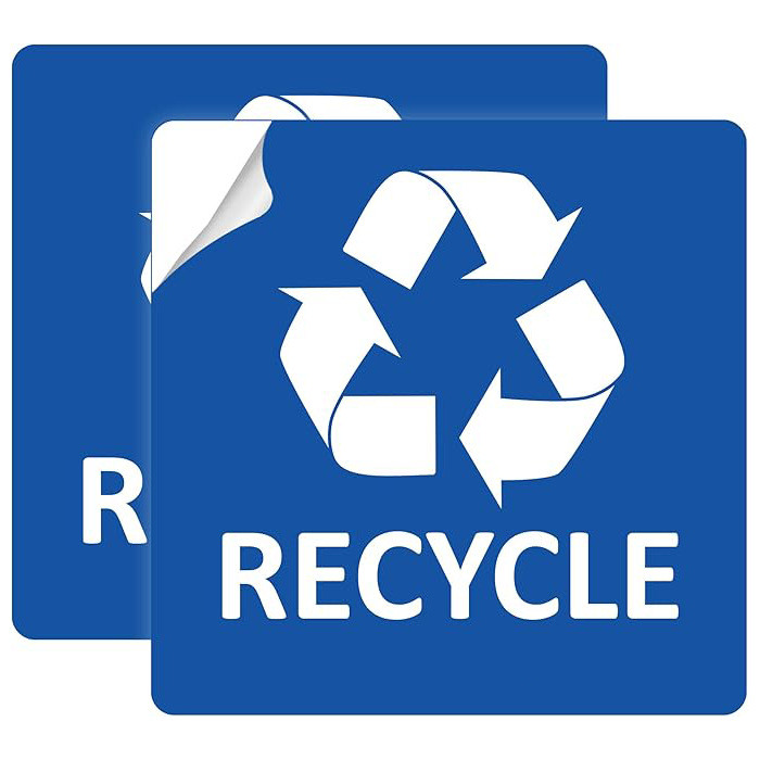 2pack recycling logo sticker self-adhesive - recycling stick | Shopee ...