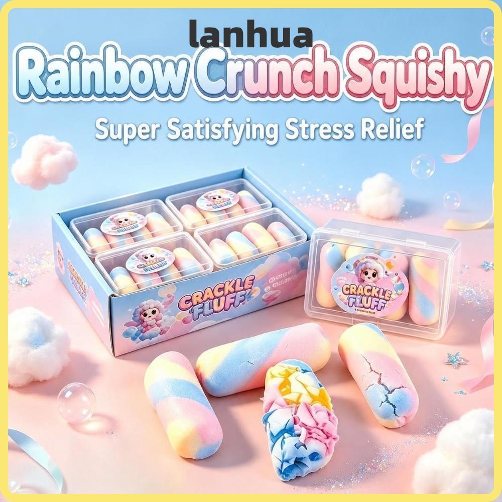 LANHUA Wax Cracking Squeeze Toy, Chocolate Donut Crispy Stress Balls ...