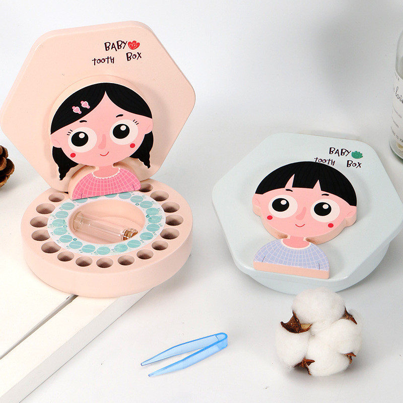 Baby Wooden Teeth Replacement Preservation Box Storage Box Baby Teeth ...