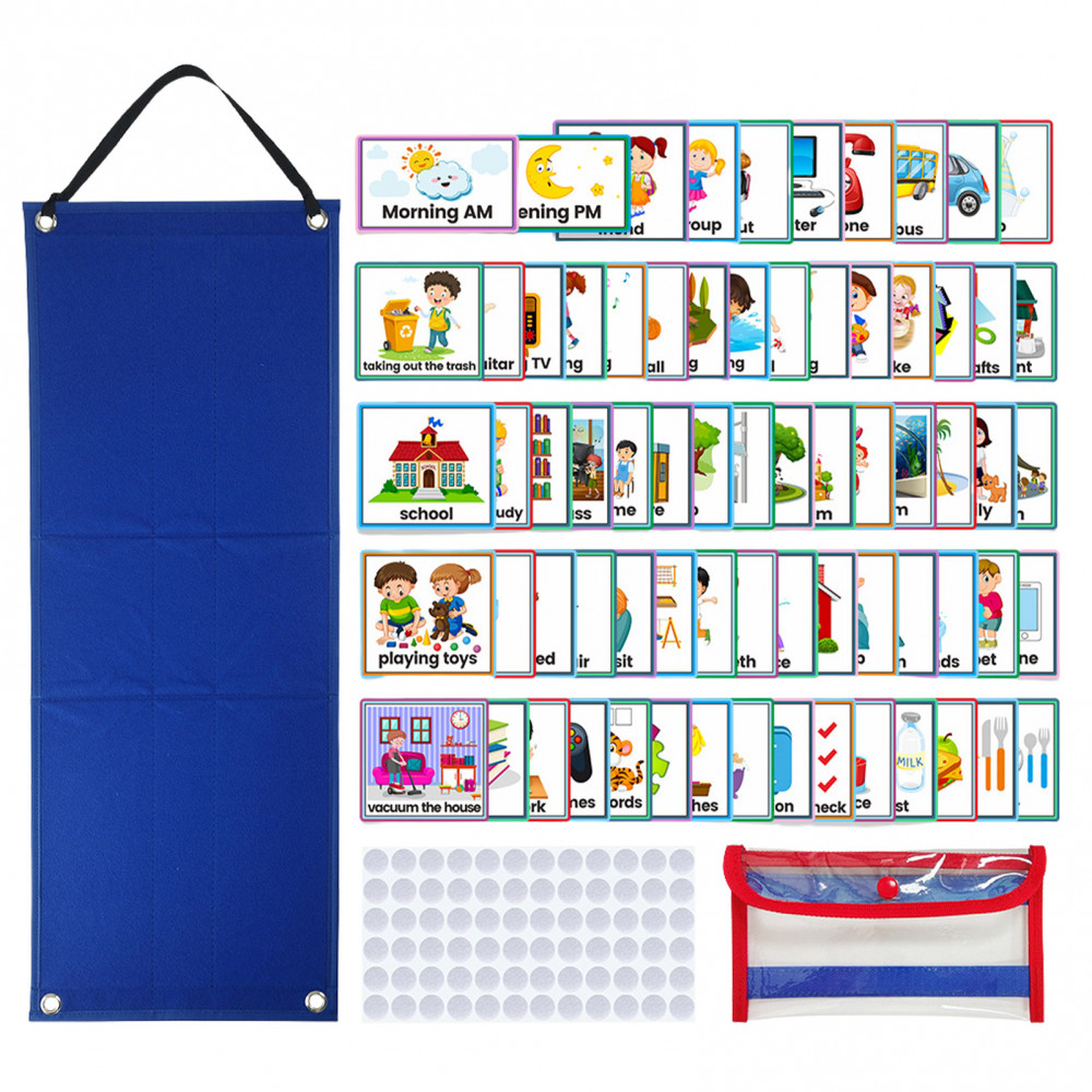 Visual Schedule Chart for Kids Chore with 70 Pieces Behavior Cards ...