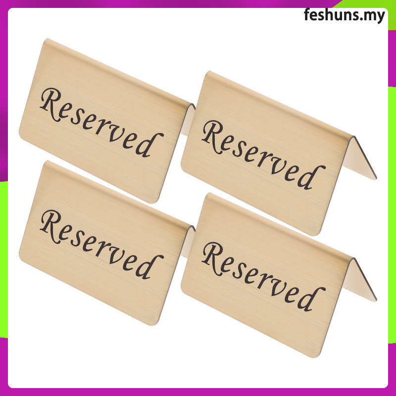 4 Pcs Name Reserve Tent Wedding Signs for Reception Table Number Cards ...