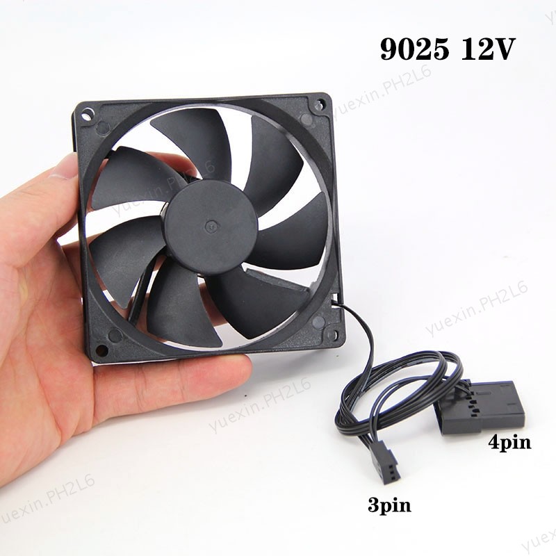 DC 12v 90*90*25 9025 3pin or big 4pin Brushless Computer Cooling Fan ...
