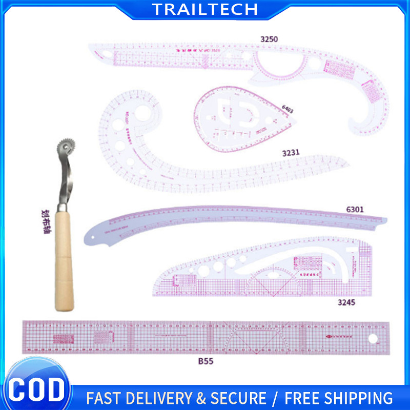 7 /9/13 tailor measuring set sewing drawing ruler sleeve arm French ...