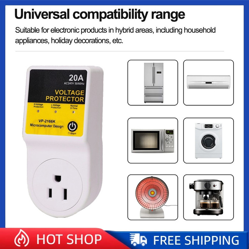 Auto Voltage Surge Protector 3500W 20A with Delay Timer for Home and ...