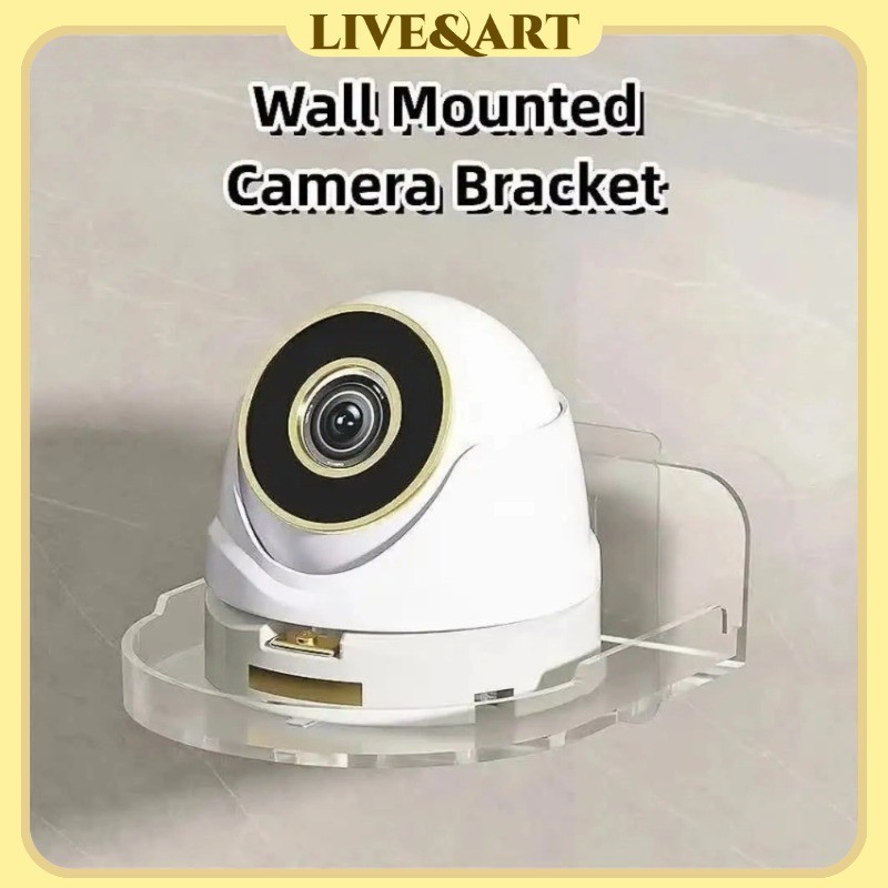 Wall Mounted Floating Stand Punch-Free Surveillance Camera Transparent ...