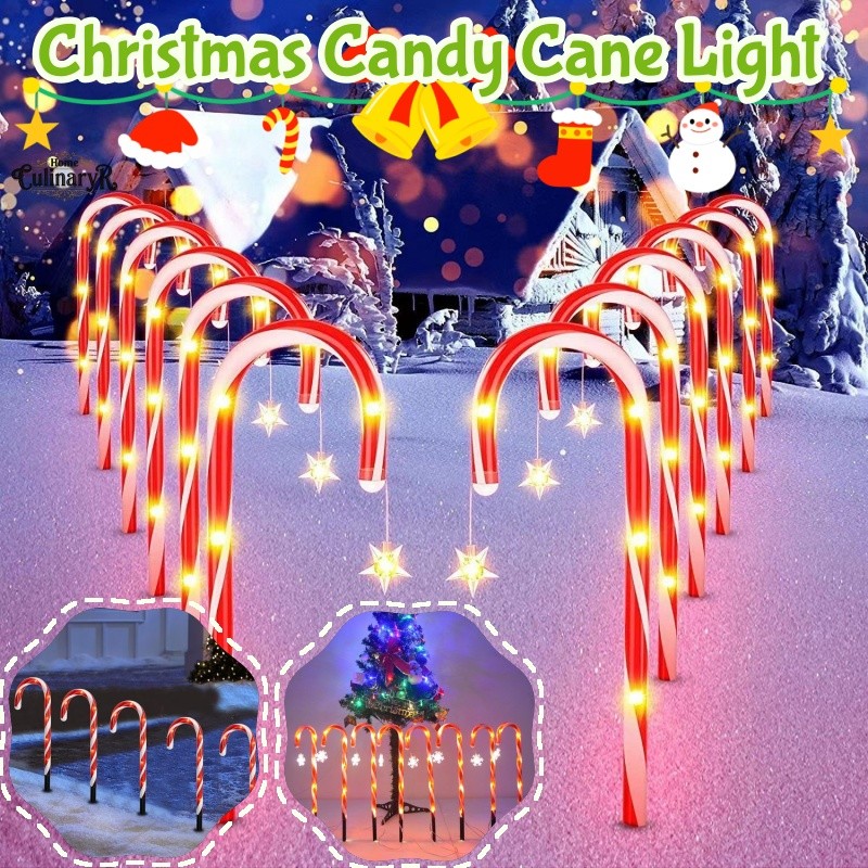 Solar Christmas Candy Cane Light LEDLamp String Light Outdoor ...