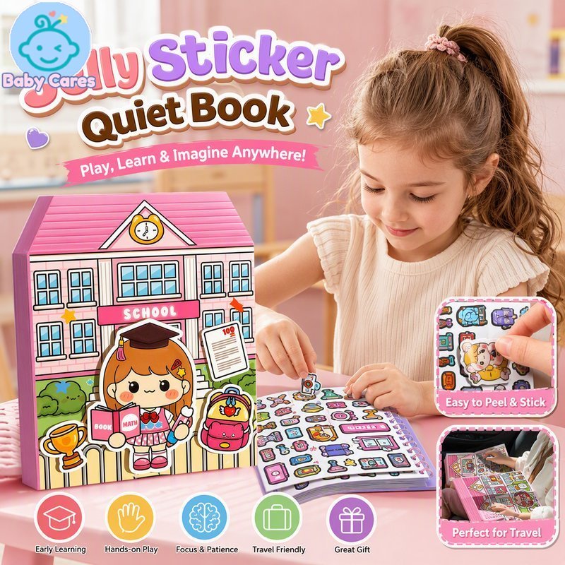Kids Jelly Sticker Quiet Book Montessori Learning Activity Toy Color ...