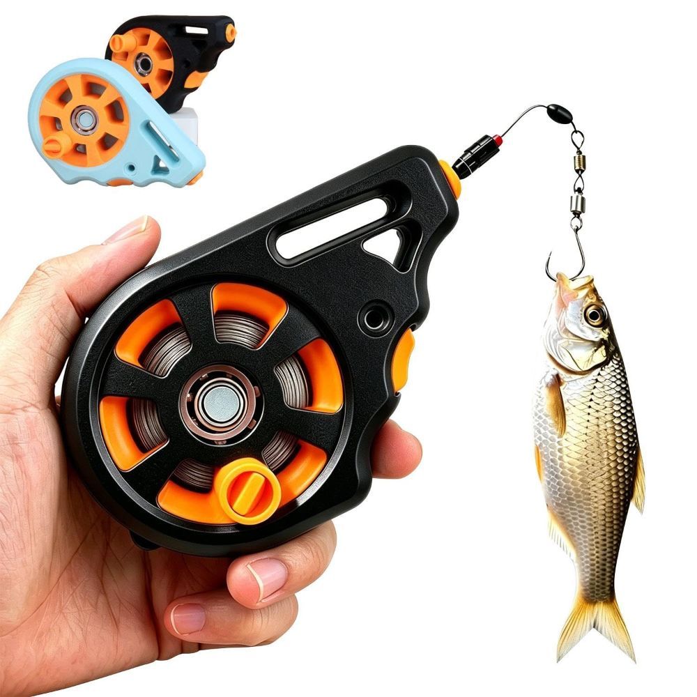CLEVER Pocket Fishing Reel, Hand Line Reel Portable Mini Fishing Wheel ...