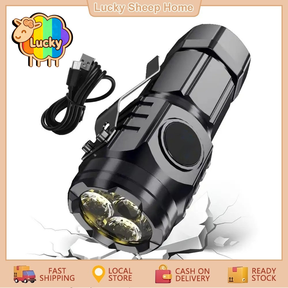 LED flashlight rechargeable waterproof Outdoor Rechargeable Flashlight ...