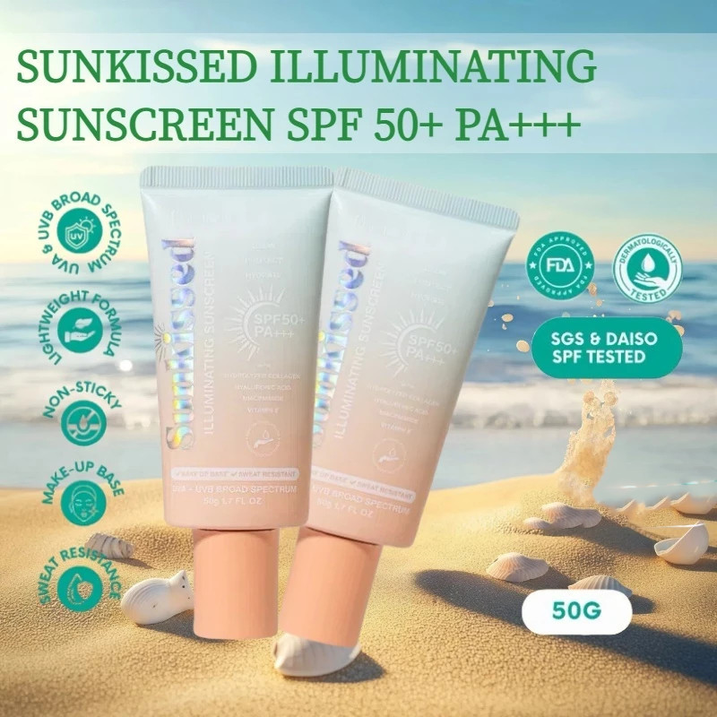Illuminating Sunscreen SPF 50++ with Brightening & Collagen | Barefaced ...