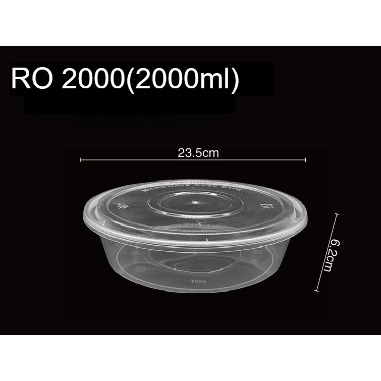Wholesale Round food box Microwavable Food Container Disposable Plastic ...