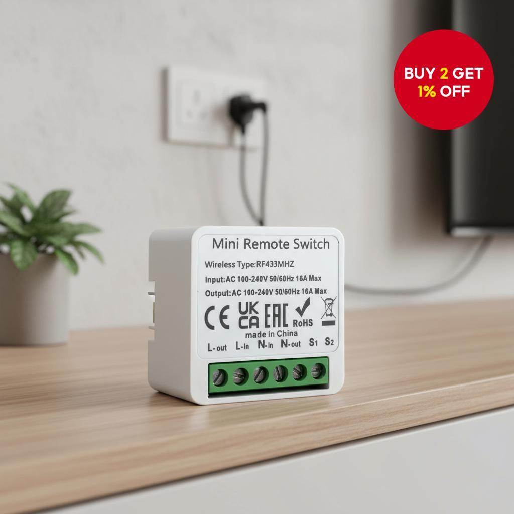 RF433 Smart Wireless Switch Relay, AC100V-240V 16A Receiver, LED ...