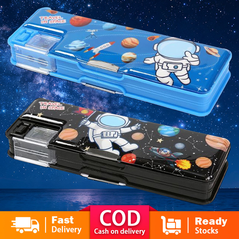 Large Capacity Multifunctional Pencil Case For Kids Boy Dual Sided ...