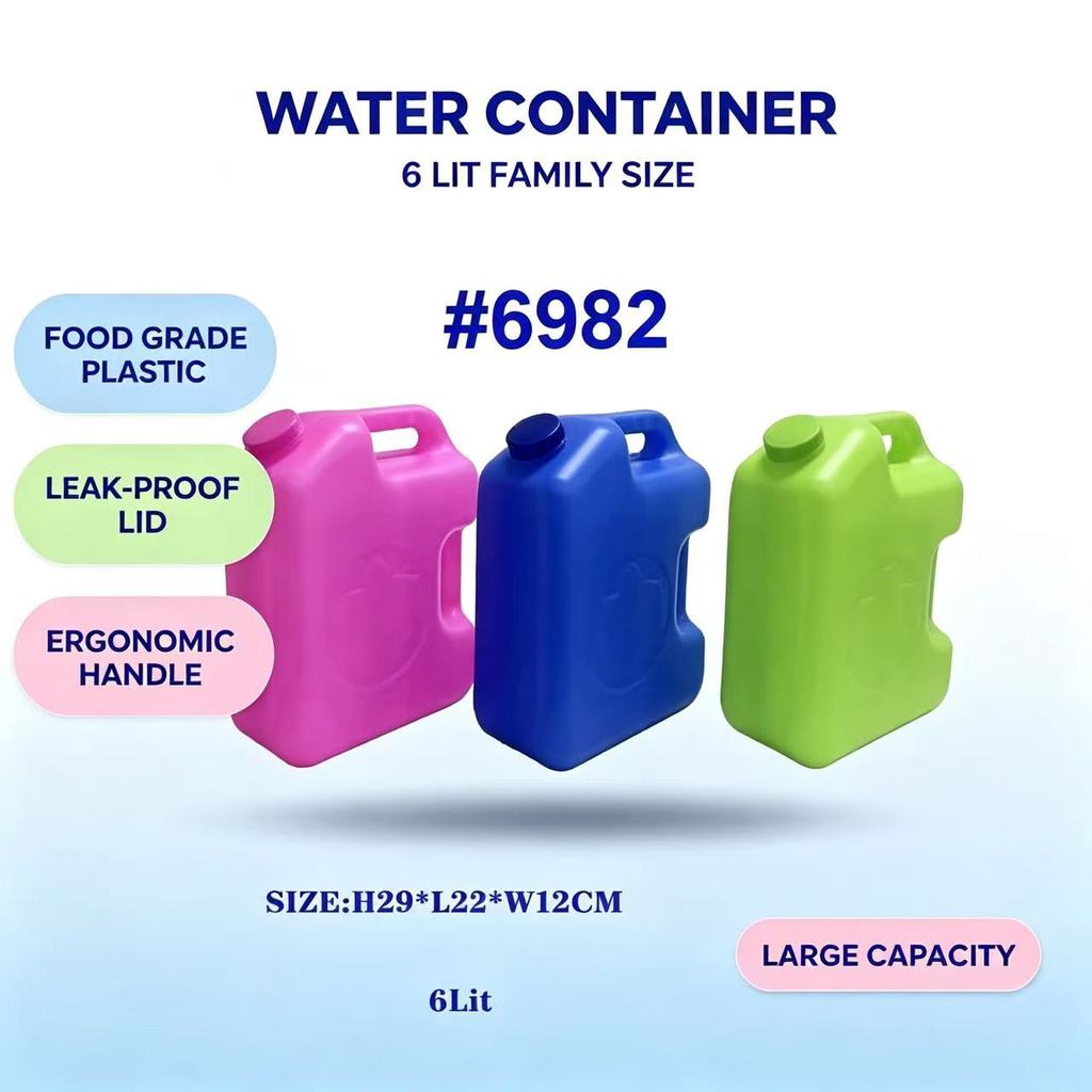 Portable Water Jug Food Grade Plastic Water Container Leakproof Lid ...