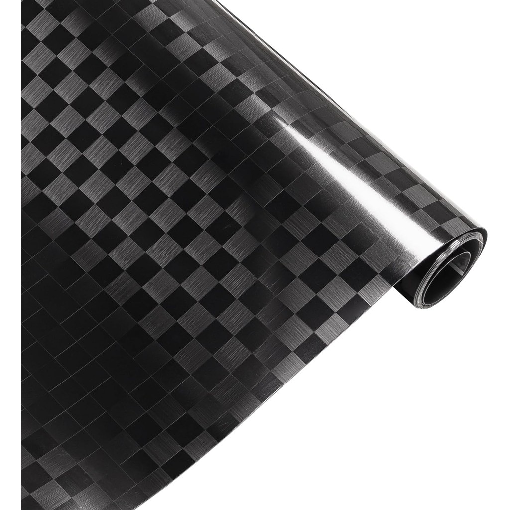 Lypumso Carbon Fiber Vinyl Wrap, High Gloss Black Vinyl Film with Air ...