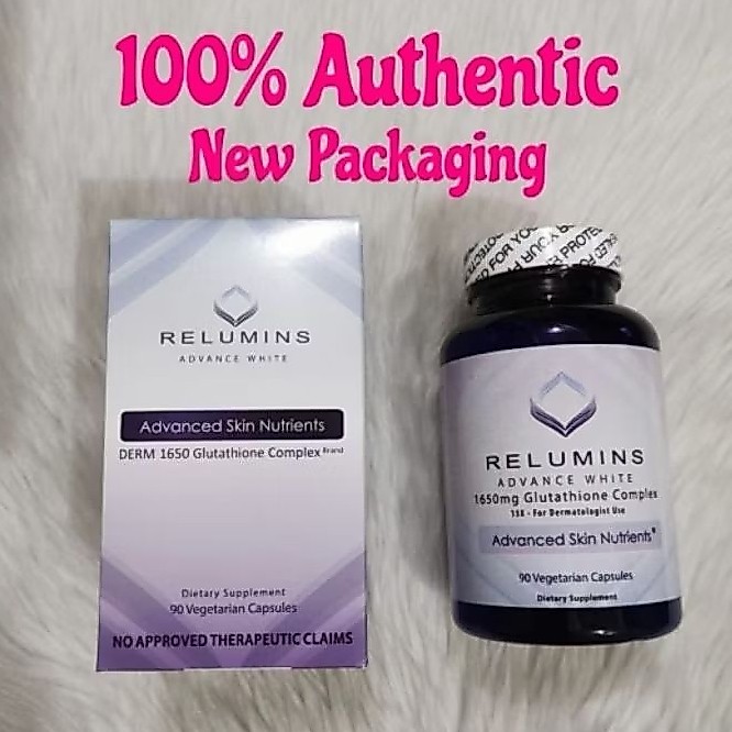 new relumins advance white 15x dermatologist formula 1650mg glutathione complex w/ Relumins Vitamin C 1,650mg, 90 Cap Relumins Advanced White Set -