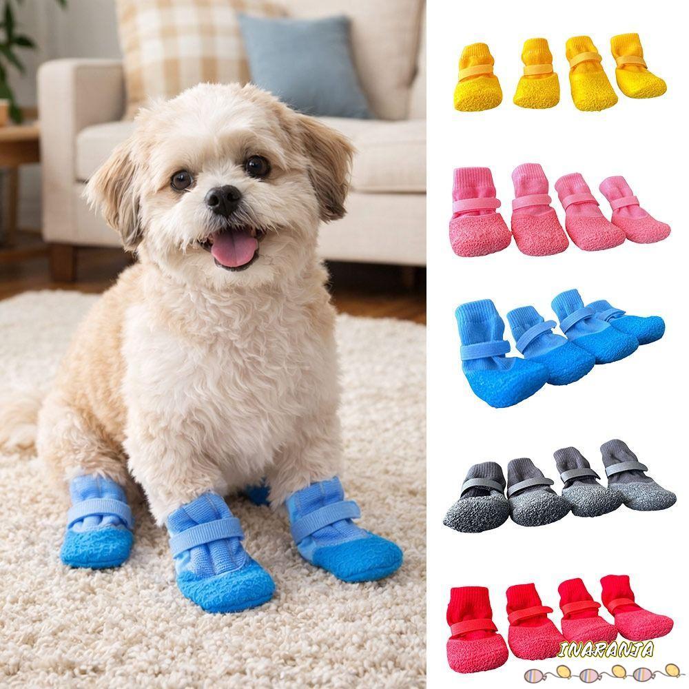 INARANJA 4Pcs/Set Dog Shoes, Anti-dirty Anti-slip Pet Boots, Portable ...