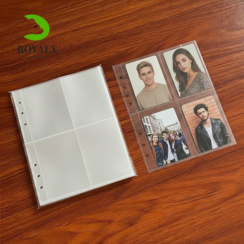 ROYALX0 Multiple Pockets Sleeve, A5 Transparent Photocard Binder Sheets ...