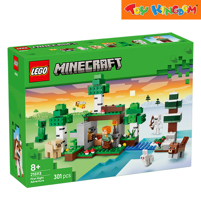 LEGO Minecraft 21593 First Night Adventure 301 pieces Building Blocks ...
