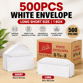 500PCS White Envelope Long Short Size 1Box Wholesale Mailing Letter ...