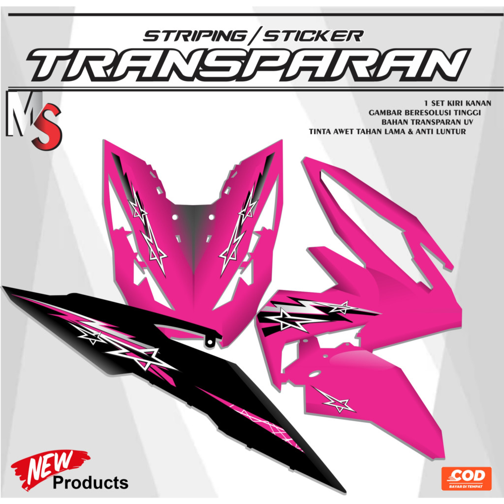 UV Transparent Striping For Honda New Esp 2019BEAT With Simple Custom ...