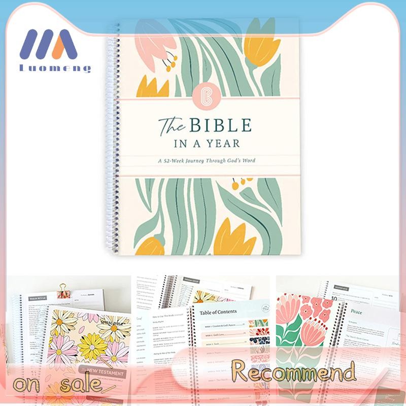 LuoMeng The Bible In A Year: A 52-Week Study Through Gods Word - Spiral ...
