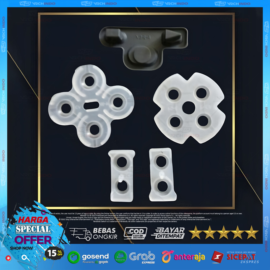 PS3 Rubber Stick Spare Parts 1 Set of Rubber Controller Buttons High ...