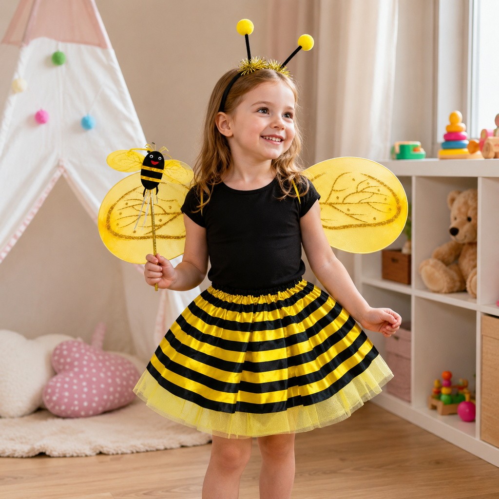 【Angelshell】Princess Fairy Costume Set Halloween Ears Headband Bee ...