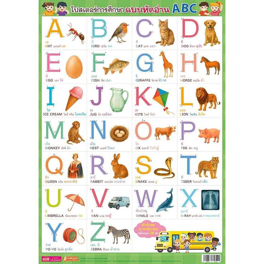 Educational Poster For Reading ABC (Use With MIS Talking Pen) | Shopee ...