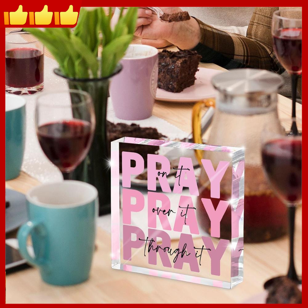 Decorative Tabletop Plaque Positive Acrylic Desk Decor Gradient ...