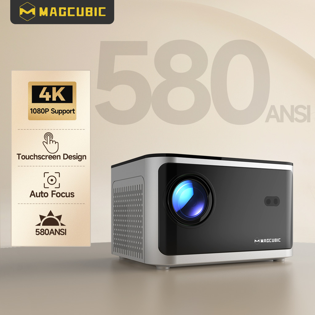 Magcubic HY350 Projector 4K 580ANSI Auto Focus Android 11 Voice Control ...