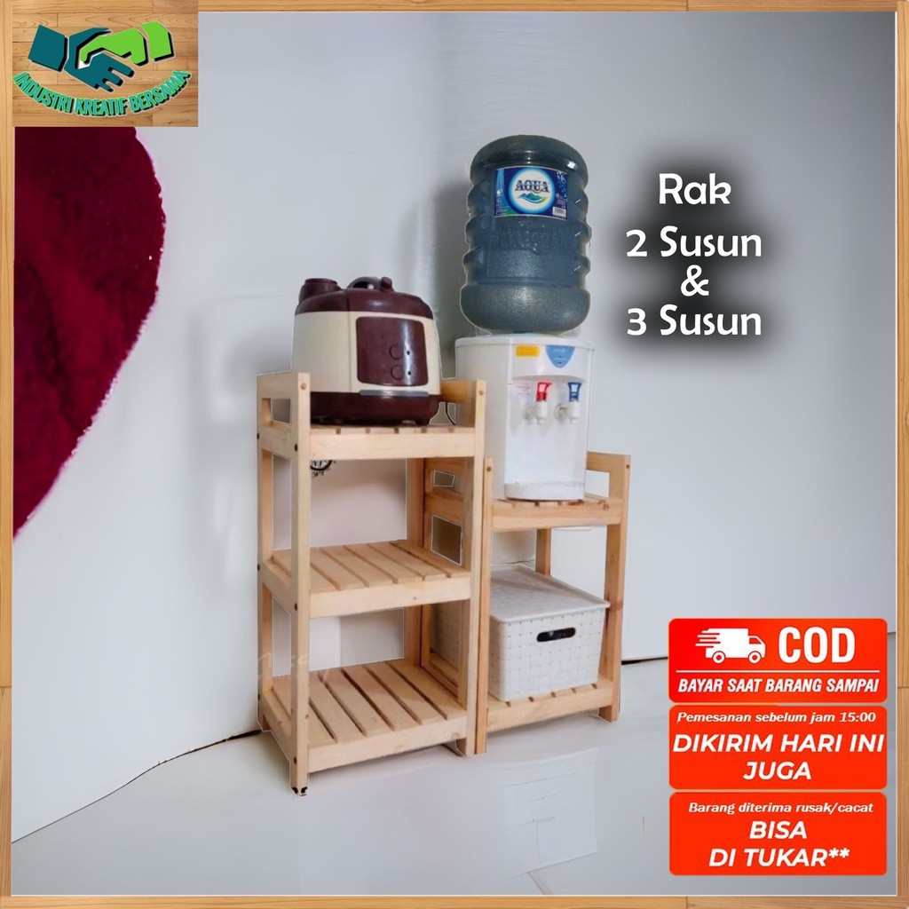 Multipurpose 3-Tier Rice Cooker and Dispenser Rack Made of Mahogany ...