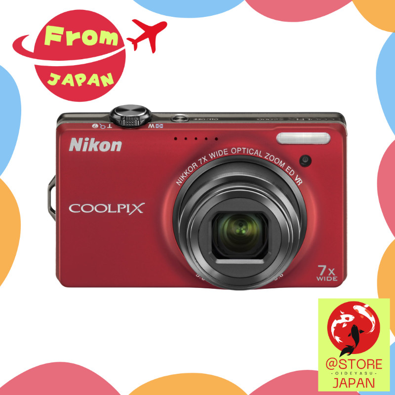 FromJapan[USED]Nikon digital camera COOLPIX S6000 Flash Red S6000RD ...