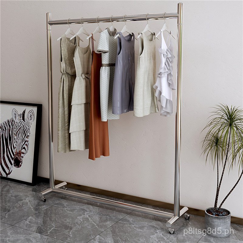Stainless Steel Clothing Display Rack Clothes Hanger Drying Rack Shelf ...