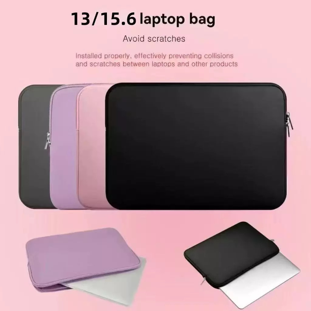 Stylish Zippered Soft Laptop Sleeve Case for 13/14/15 Inch Laptops ...