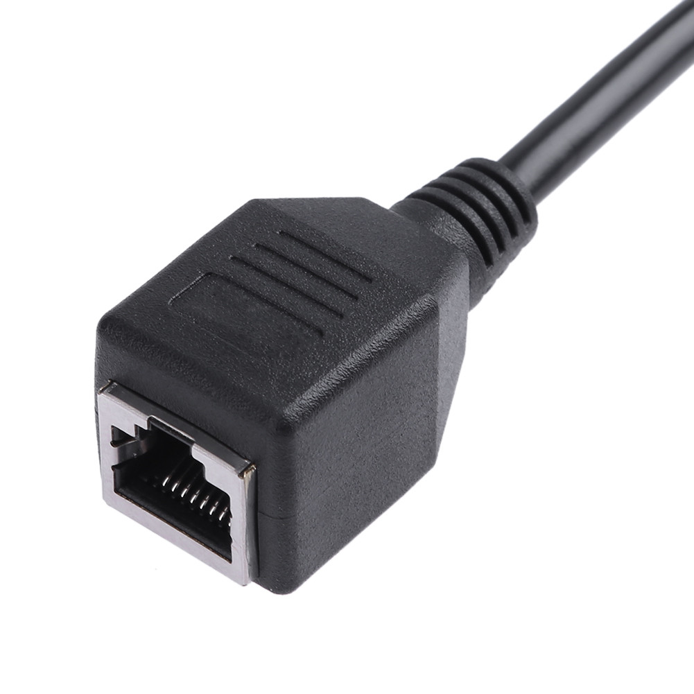 RJ45 Male to 2 Female Splitter DSL LAN Network Ethernet Adapter Cable ...